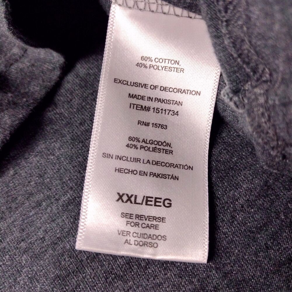 Champion Men's Graphic Tee, 2XL‎ Charcoal Gray Embroidered Logo Crewneck - Picture 7 of 8